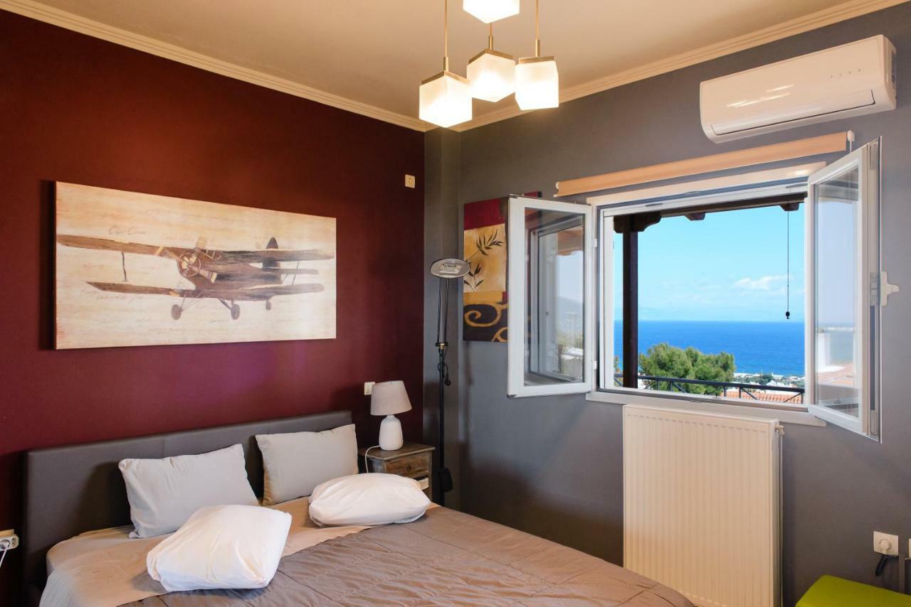 Peris Panoramic Villa Near Athens Airport Paralia (Evia) Exterior foto